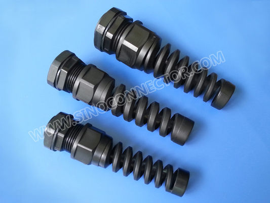 China Cable Gland IP68 Polyamide (Nylon) with Bend Flex Strain Relief supplier