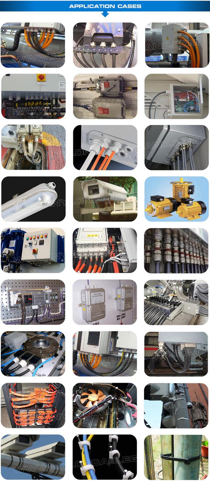 Applications for Cable Glands, Cord Grips, Tie Wraps, Cable Ties Applications for Cable Glands, Cord Grips, Tie Wraps, Cable Ties