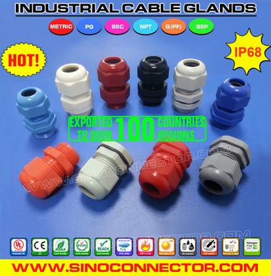 China PG Type Cable Gland Plastic (Nylon / Polyamide) IP68 / IP69K supplier