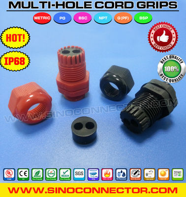 China Multi-hole Cable Glands (Cord Grips) with PG &amp; Metric Connecting Threads supplier