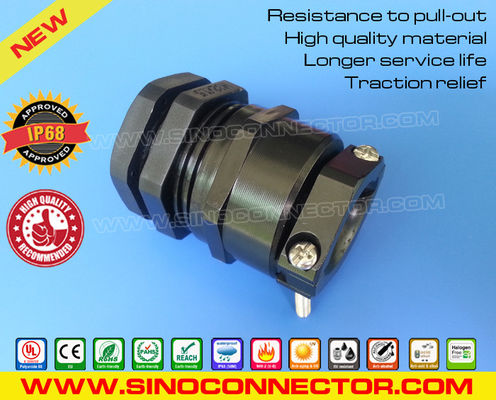 China Nylon (Plastic) Cable Gland IP68 with Traction Relief / Strain Relief / Stress Relief supplier