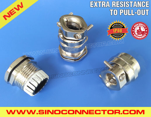 Metal Brass Cable Gland IP68 with Traction Relief Double Clamp