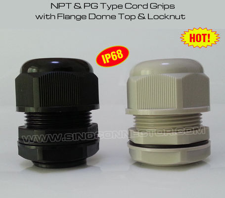 IP68 / IP69K Plastic Cord Grips (Cable Glands) with PG and NPT Threads