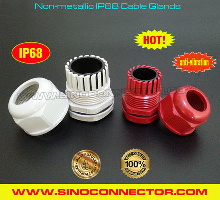 IP68 Rated Non-metallic (Plastic / Nylon) Cable Gland with Anti-vibration Lock