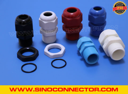 China Non-metallic Plastic (Nylon) Cable Glands IP68 with Locking Nut &amp; O-ring supplier