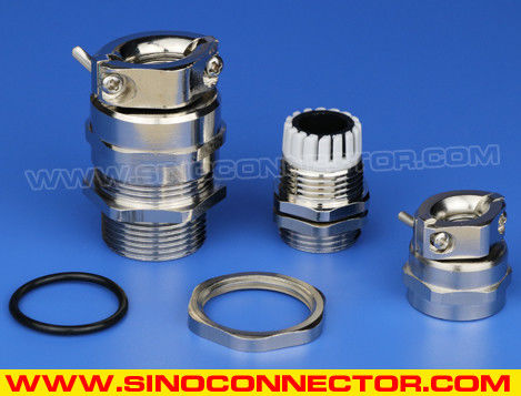 China Strain Relief Metal Cable Glands IP68 / Stress Relief Metal Cable Glands IP68 / Pull Relief Metallic Cable Glands IP68 supplier