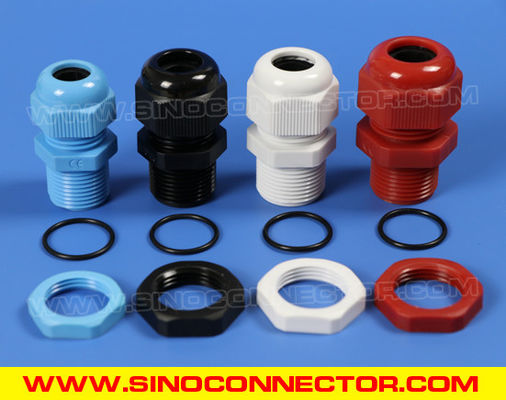 IP68 Metric and PG Strain Relief Cable Glands / Cord Grips (Straight Type &amp; Elbow Type &amp; Spiral Type)