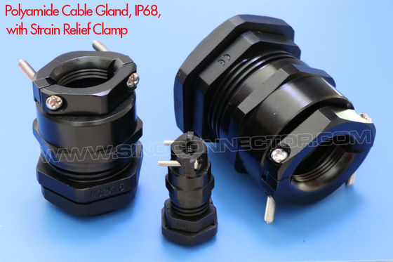China Plastic (Polyamide) Cable Gland IP68 IP69K with Strain Relief Metal Clamp supplier