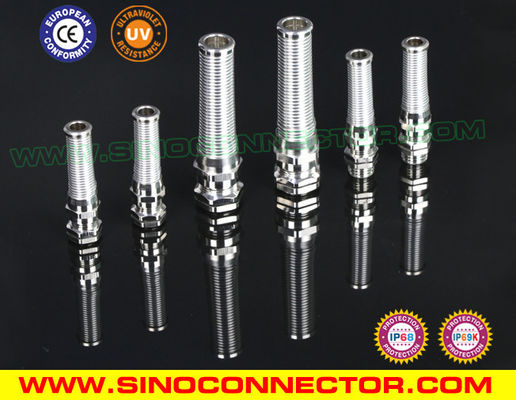 China Brass PG Cable Glands IP68 / IP69K with Stainless Steel Protector supplier