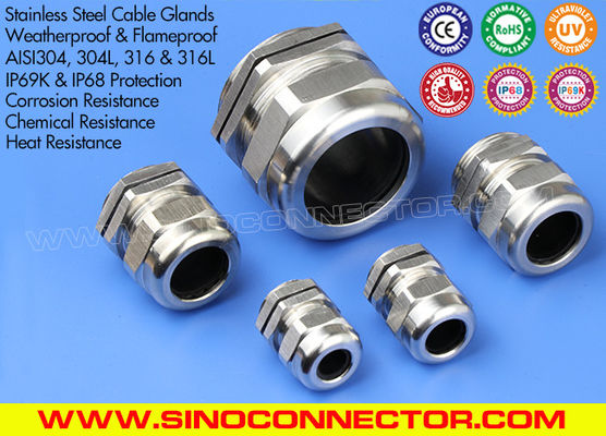 China Weatherproof &amp; Waterproof 304, 316, 316L Stainless Steel IP68 Cable Glands (Cord Grips / Cable Grips) supplier