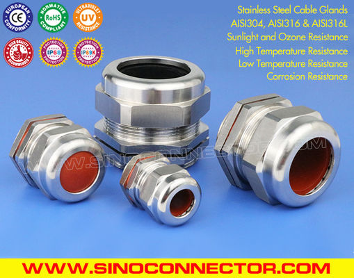 IP68 Stainless Steel Cable Gland Grade SS304/SS316/SS316L with Silicone Rubber Seals