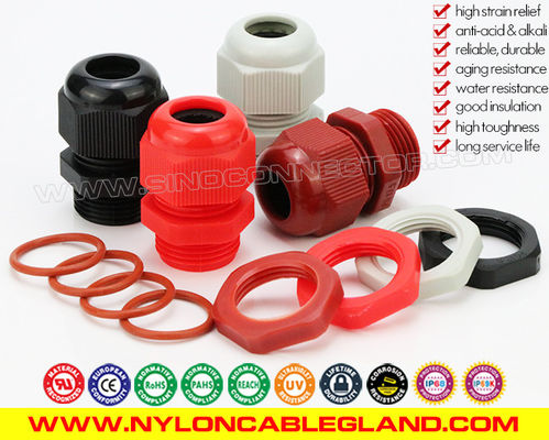China Sunlight &amp; UV Resistant Cable Gland Plastic Nylon Polyamide IP69K IP68 with  Rubber Seal &amp; O-ring supplier