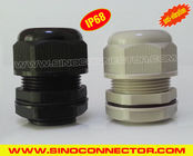 Plastic IP68 Waterproof Cable Glands Electrical Joints Connectors with Integral Metric Thread