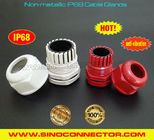 Plastic IP68 Waterproof Cable Glands Electrical Joints Connectors with Integral Metric Thread