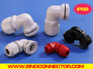 90° Elbow Hermetic Cable Glands, IP68 Waterproof Right Angled Electrical Cable Glands with PG & Metric Threads