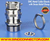 EMC/RFI Cable Glands IP68 Nickel-Plated Brass with Additional Strain Relief Clamp