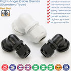 90 Degree Right Angle NPT Cable Glands, 90° Elbow Plastic Cable Glands IP68 Waterproof Cord Gland Connectors