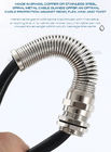 Flexible Cable Gland Metric Nickel-Plated Brass Waterproof IP68 with Spiral Anti-Bending Protector