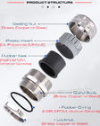 IP68 Watertight Copper Cable Glands, PG7~PG48 Adjustable Metallic Gland Connectors IP69K Waterproof Brass Cable Joints