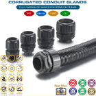 IP68 Waterproof Plastic Corrugated Conduit Glands with PG Thread for AD10-AD54.5 Flexible Tubes