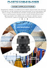 Polyamide Plastic IP68 Waterproof Solar Cable Glands (Strain Relief Connectors) with PG, Metric & NPT threads