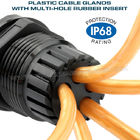 Multi-hole (Multi-Entry) Plastic IP68 Cable Glands with PG & Metric Threads for Electrical Encloures