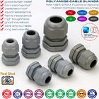 IP68 Dark Grey Polyamide PG Cable Glands and IP69K Watertight Adjustable Nylon Metric Cable Strain Reliefs