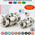 Nickel-Plated Brass IP68 Waterproof PG Cable Glands with Pullout Resistant Metal Clamp