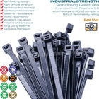 0.30" Width Industrial Zip Ties 10"~20" Lengths, Heavy Duty Black Polyamide Cable Ties with 120lbs for Outdoor