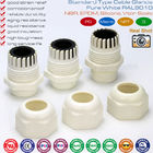 Pure White M20 Cable Gland, IP68 Watertight Nylon Cable Entry Gland Adjustable Connector for 10-14mm Cable
