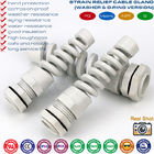 Polyamide 6 Waterproof IP68 Flexible Cable Glands and Nylon 6 Spiral Cable Strain Reliefs with G Thread Male