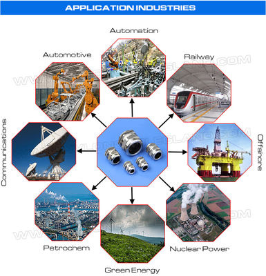 Cable Glands Brass EMV (EMI, EMC) Metric & PG Thread Hermetic IP68 for Anti-electromagnetic Interference