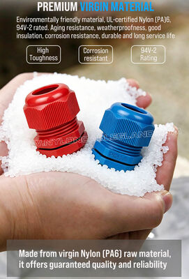 Colored Cable Glands, Nylon 6 (Polyamide 6, PA6), PG13.5 (6-12mm & 5-9mm), IP68/IP69K, for Visual Identification & Cable organization