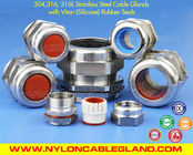 IP68 Waterproof Stainless Steel NPT Electrical Cable Glands with Silicone (Viton, FKM) Sealing Rings
