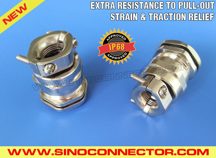 Nickel-plated Brass Cable Gland with Strain Relief Clamp & Traction Relief Clamp