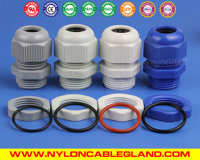 IP68/IP69K Waterproof Metric Plastic Polyamide Cable Gland M20 (6-12mm) with O-ring for Junction Box
