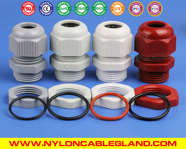 PG & Metric Type IP68 Adjustable Polyamide Cable Gland IP69K Cable Connector (Fitting) with Oring