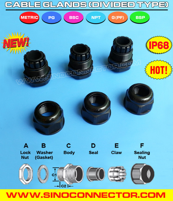 Weatherproof Cable Gland / Waterproof Cable Glands with PG & Metric