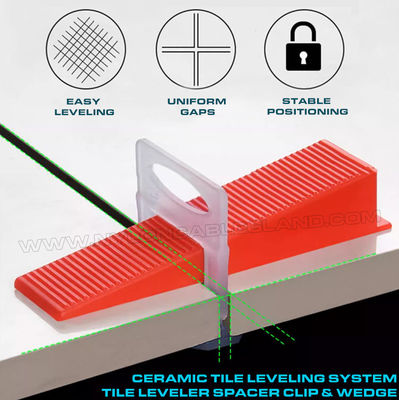 Plastic Tile Leveling System White Tile Leveling Spacer Clip 1.5mm (1/16