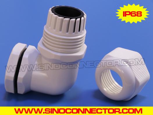 90° Elbow Cable Gland / 90 Degree Right Angle Cable Gland with IP68 liquid tight protection