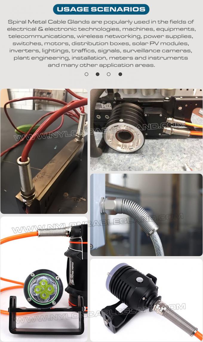 Metal EMC (EMI, EMV) Cable Gland, IP68 Watertight Brass PG Cable Gland